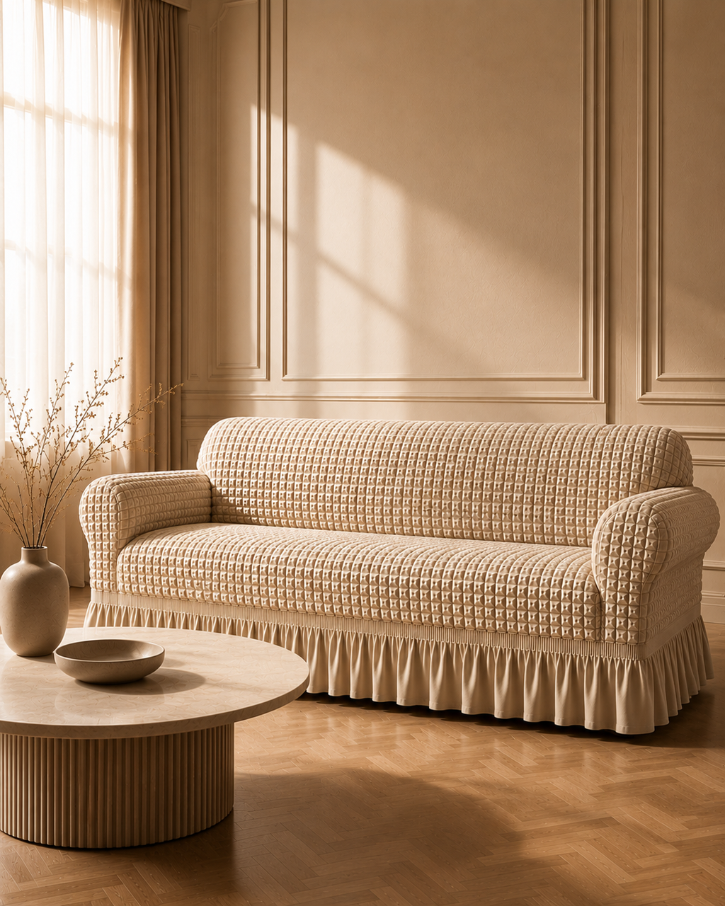 Premium Bubble Stretch Sofa Cover